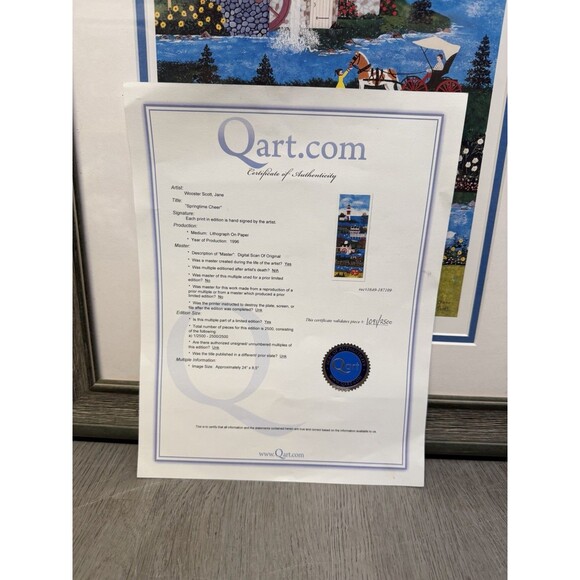 Jane Wooster Scott "Springtime Cheer" Signed Limited Edition Lithograph Framed - Picture 6 of 8